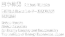 田中伸男　財団法人日本エネルギー経済研究所　特別顧問